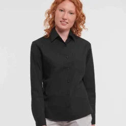 Russell Collection Ladies' Long Sleeve Classic Pure Cotton Poplin Shirt -Sol's Clothing Store 9da3dcdadf5fac6ab64d255a0d6cf60098480ce7c29f0d39b36f011dcb572170