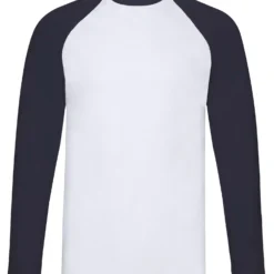 Fruit Of The Loom Mens Valueweight Long Sleeve Baseball T-Shirt -Sol's Clothing Store 9f686f92958dcb45b9ac9088a232a9f3dd9995015ecdd18aa0c56aa6b3b8b3e9