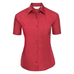 Russell Collection Ladies' Short Sleeve Classic Polycotton Poplin Shirt -Sol's Clothing Store a4fa8f9f99fcb2cf58b405e0bdd058c79016f341799b1e15c2d8bb87fa1eec3f