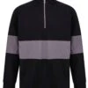 Front Row Panelled 14 Zip Neck Top