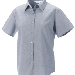 Russell Collection Ladies' Short Sleeve Tailored Oxford Shirt -Sol's Clothing Store abe2f728703f7af5843c1ab51aaa8fea9c94a0041ecd03df4ad481beaf96ed55