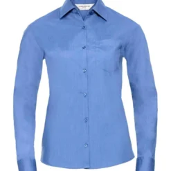 Russell Collection Ladies' Long Sleeve Classic Polycotton Poplin Shirt -Sol's Clothing Store b54ab5100c7b0bf3606d87481dc6184d0aab4b56d69e5ca9f4194ca3f2fac3b6