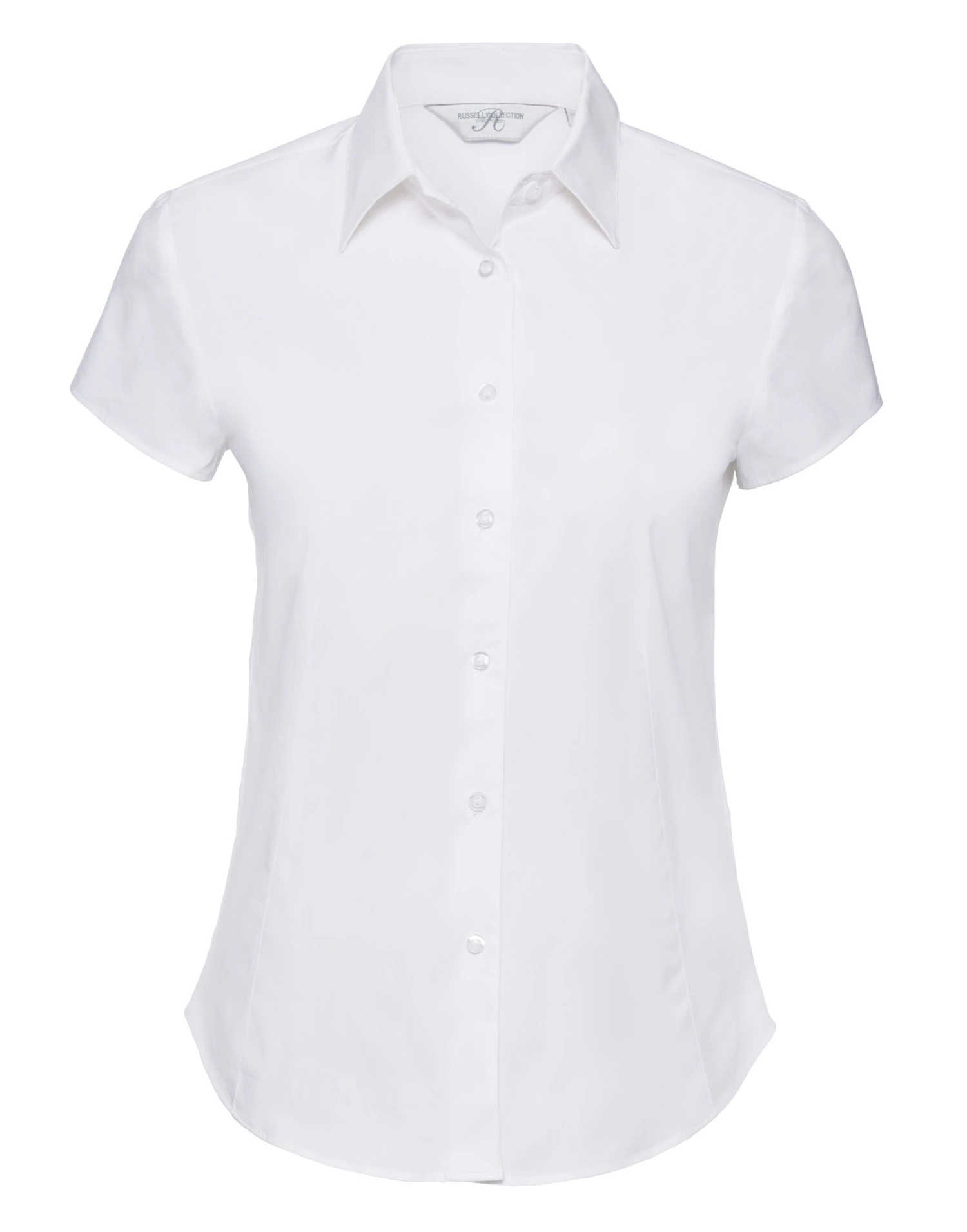 Russell Collection Ladies' Short Sleeve Fitted Stretch Shirt 3 Russell Collection Ladies' Short Sleeve Fitted Stretch Shirt - Image 3