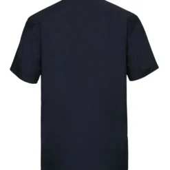 Russell Collection Mens Short Sleeve Tailored Polycotton Poplin Shirt