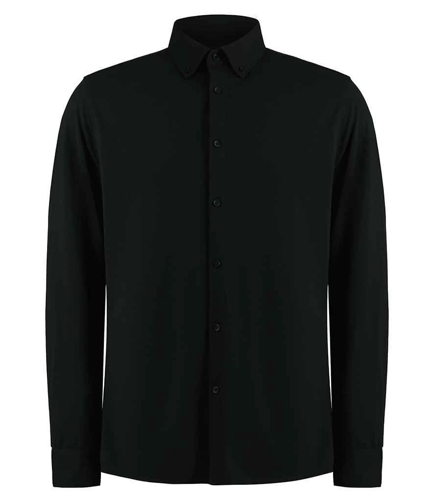 Kustom Kit Tailored Fit Superwash 60 Pique Shirt (Long Sleeve) 3 Kustom Kit Tailored Fit Superwash 60 Pique Shirt (Long Sleeve) - Image 3