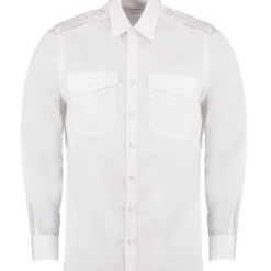Kustom Kit Tailored Fit Long Sleeved Pilot Shirt
