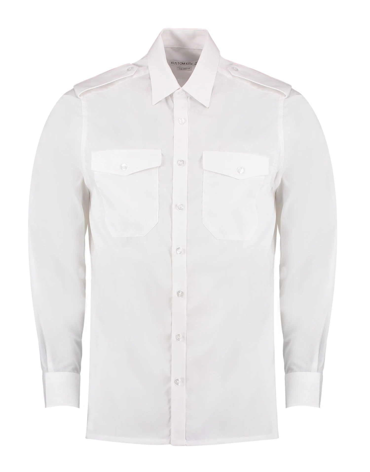 Kustom Kit Tailored Fit Long Sleeved Pilot Shirt 1 Kustom Kit Tailored Fit Long Sleeved Pilot Shirt