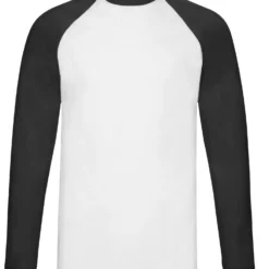 Fruit Of The Loom Mens Valueweight Long Sleeve Baseball T-Shirt