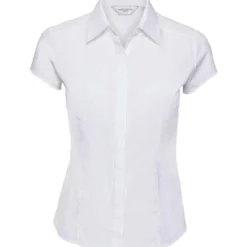 Russell Collection Ladies' Cap Sleeve Fitted Polycotton Poplin Shirt -Sol's Clothing Store c8e87ef3ccf95f8e10d7246f0717e25fd8f1fa18c288cb94c37a7f26ed4ee86f