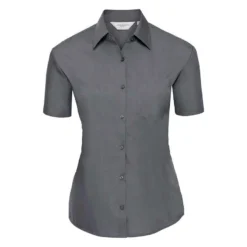 Russell Collection Ladies' Short Sleeve Classic Polycotton Poplin Shirt -Sol's Clothing Store cb32a1bbc491f3cdd0bf6e5f6a2c89ca92dca9309ca0a78d70739b63fe2678d2