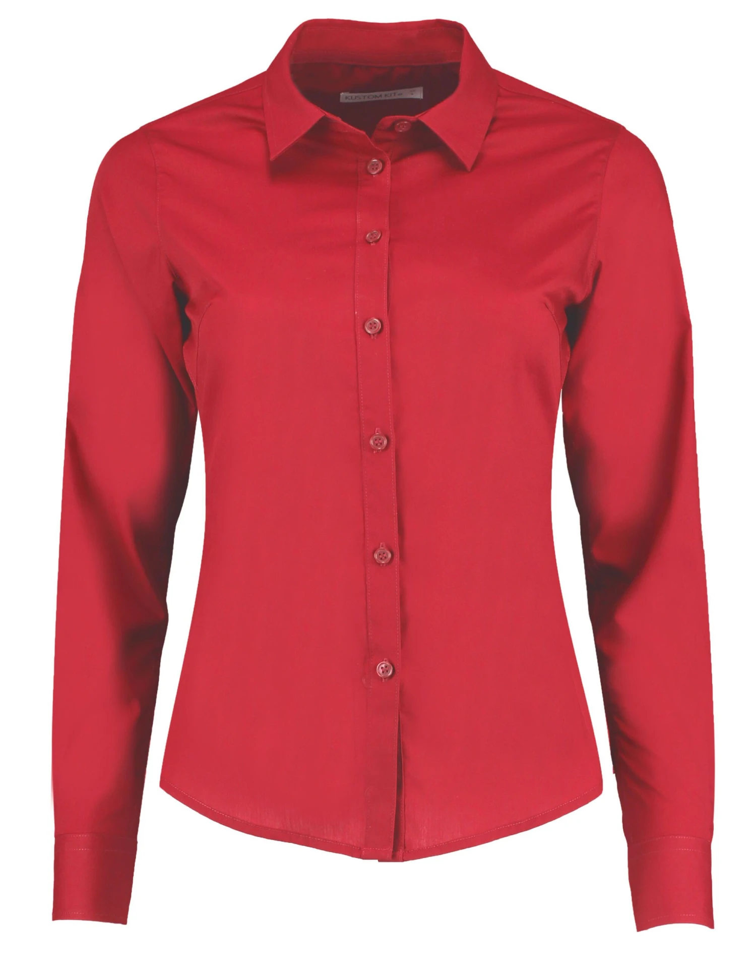 Kustom Kit Tailored Long Sleeve Poplin Shirt 8 Kustom Kit Tailored Long Sleeve Poplin Shirt - Image 8