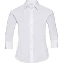 Russell Collection Ladies' 3/4 Sleeve Fitted Stretch Shirt -Sol's Clothing Store cc052d27d83884b4382a920f1509f18c5c1f9a7c1b6f96df5e85a192d0f39a42