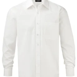 Russell Collection Mens Long Sleeve Classic Pure Cotton Poplin Shirt -Sol's Clothing Store ccd1b6f6008e05697490702ae052dd86cc07c7a303259880c139d37b5b5ef618