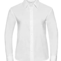 Russell Collection Ladies' Long Sleeve Tailored Oxford Shirt -Sol's Clothing Store d12f36df00ae707ac2ebb846319f319491fa881b1913a3c5672f18d927887ee6