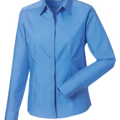 Russell Collection Ladies' Long Sleeve Fitted Polycotton Poplin Shirt -Sol's Clothing Store d210c5bf1b5ee58d5461fbf7ca62dc70f4ce63db4d606805b89c7fddf751f031