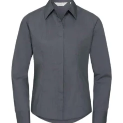 Russell Collection Ladies' Long Sleeve Fitted Polycotton Poplin Shirt -Sol's Clothing Store dfa334240c187ddfd0dcd5b305a68a5446f7a59bc3d00aa0c70bf0e7f4f1077c