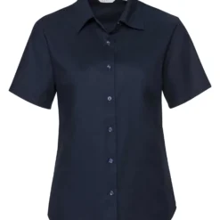 Russell Collection Ladies' Short Sleeve Tailored Oxford Shirt
