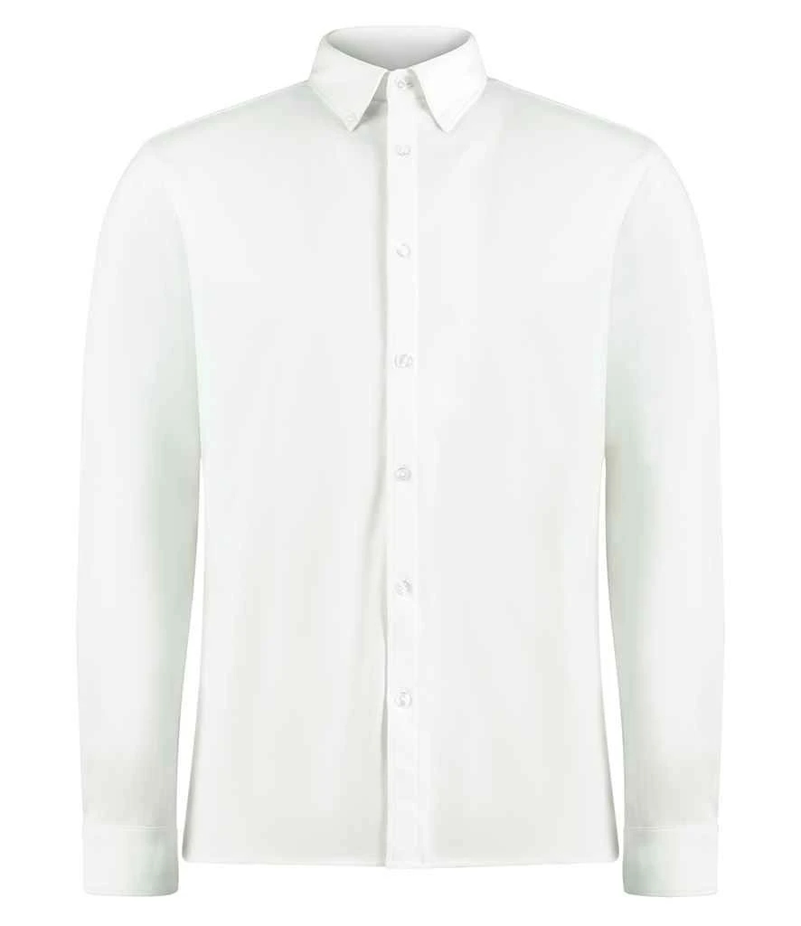 Kustom Kit Tailored Fit Superwash 60 Pique Shirt (Long Sleeve) 2 Kustom Kit Tailored Fit Superwash 60 Pique Shirt (Long Sleeve) - Image 2