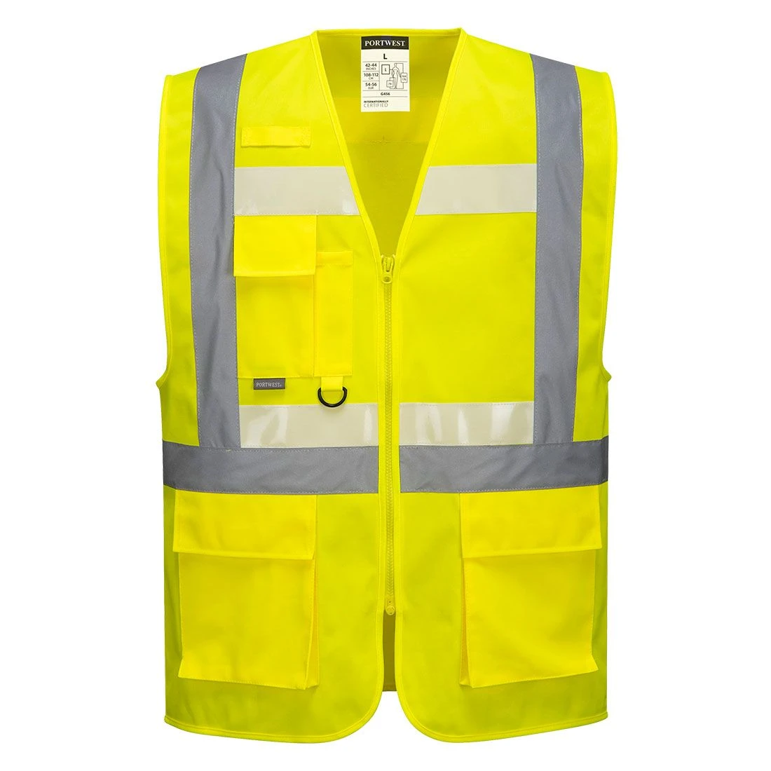 Portwest Glowtex Ezee Zip Executive Vest 1 Portwest Glowtex Ezee Zip Executive Vest