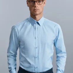 Russell Collection Mens Long Sleeve Tailored Herringbone Shirt -Sol's Clothing Store f005cab55ae7459139fab5f40f1d33fdff9c44515730221b5e1a81508b325194