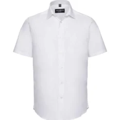 Russell Collection Mens Short Sleeve Fitted Stretch Shirt -Sol's Clothing Store f0f55509857f02e66cf647feaf1f6ca5ef57fd4b3b033ffecf77c66682076516