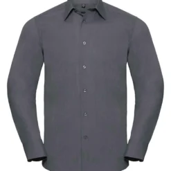 Russell Collection Mens Long Sleeve Tailored Polycotton Poplin Shirt -Sol's Clothing Store f2175eeb62850fcdcfb259a2c8bf40e3fc4b881e7dd9811f2309b87bd1c11001
