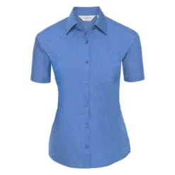 Russell Collection Ladies' Short Sleeve Classic Polycotton Poplin Shirt -Sol's Clothing Store f55e693ef8ef298719953071939fdb528697e8bbe3d0688647da18c25cd88eb7