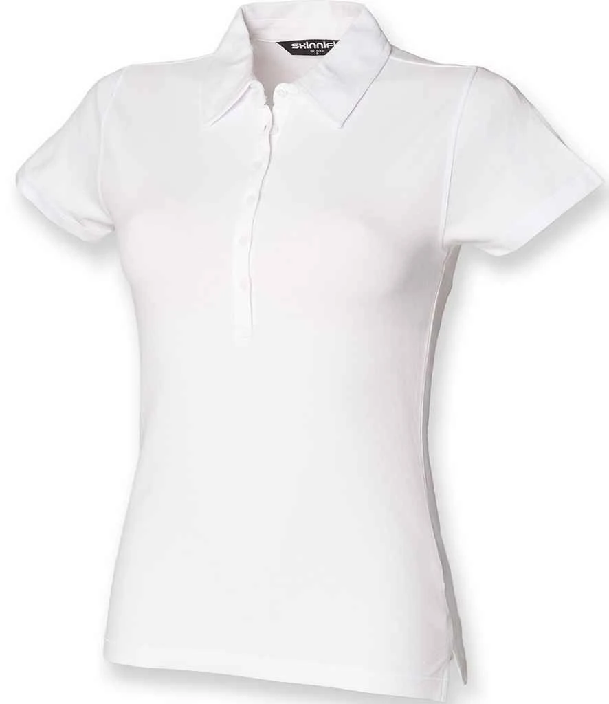 SF Ladies Stretch Piqué Polo Shirt 3 SF Ladies Stretch Piqué Polo Shirt - Image 3