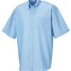 Russell Collection Mens Short Sleeve Classic Oxford Shirt