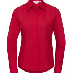 Russell Collection Ladies' Long Sleeve Fitted Polycotton Poplin Shirt -Sol's Clothing Store f9a73e591bb144d2180626ba83cedb6d9fa2df84055c914e5b536fc56e0272d5