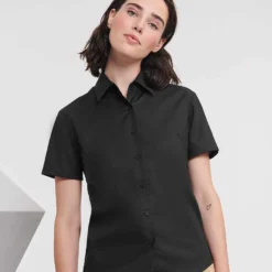 Russell Collection Ladies' Short Sleeve Tailored Oxford Shirt -Sol's Clothing Store fbe034b2212ecd8c96ba9846a794d29c39ed35465e0136d35ed3ab1811cd779b