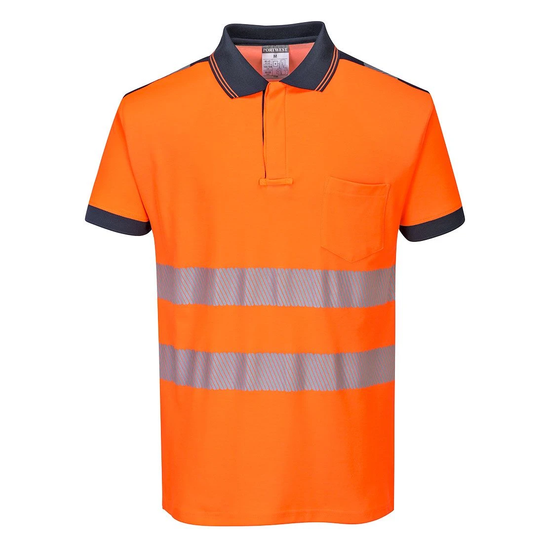 Portwest PW3 Hi-Vis Cotton Comfort Polo Shirt S/S 4 Portwest PW3 Hi-Vis Cotton Comfort Polo Shirt S/S - Image 4